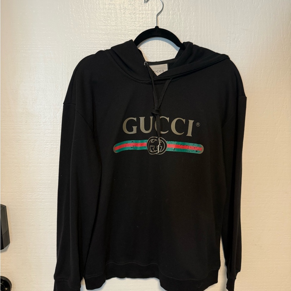 Gucci Black Hoodie with Logo Accent - Picture 2 of 4